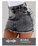 2025 Mini Skirt Women's Wash Mini Female Short Skirts Summer Women's Sexy Denim Skirt Skirts for Women Knee Length Casual