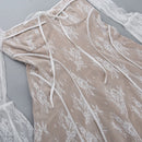 Vestido Mini Elegante com Estampa e Manga Longa - Outono e Inverno