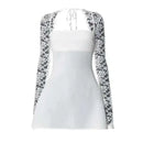 Vestido Mini Feminino com Renda Patchwork e Cintura Franzida - Linha A Costas Abertas Sexy Festa Balada Outono Inverno