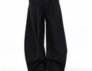 High Waist Women Suit Pants Straight Office Ladies Korean Fashion Trousers Casual Button Loose Female Black Pants New 2025