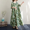 Boho Long Skirt Cotton Linen ort Sve round Ne fiti Flower plus Size Women Casual Summer Dr A-Line Skirt