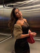 Vestido Bodycon Feminino com Halter e Renda - Sexy Costas Abertas Fitness Festa Clube