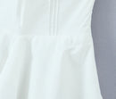 Vestido Mini Feminino Branco com Halter e Decote V - Sexy Costas Abertas Amarrão Evasê Festa Verão