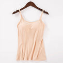 Sexy Women Crop tops Padded spaghetti strap Tank Top Women  built in bra off shoulder Camisole Seamless Tank Lingerie Underwear