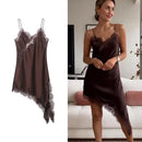 Vestido Mini Feminino com Renda e Poa - Halter Sexy Costas Abertas Verão 2025