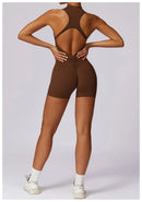 Macacão Feminino Fitness Slim sem Manga - Esportivo Casual