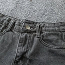 Denim Shorts Women High Waist Slender Korean Fashion Summer Frayed Buttons Zipper Tassel Loose Solid All-match Streetwear Chic