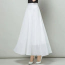 Women's Floral Skirt High Waist Long New 2025 Printed Chiffon Skirt Summer Woman Skirts Mujer Faldas Umbrella Skirt A963