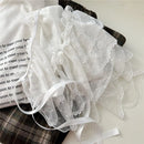 Lace Mini Skirts Women Elegant Sweet Lolita Short Skirts High Waist Y2k Streetwear Ruffle Skirts Lace Trim Butt Curtain Skirt