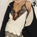 Lace Blouse Shirt Women Tops Summer High Quality Spaghetti Strap Blouse Shirt Elegant Simple Lady Basic Solid Sleeveless Blusa