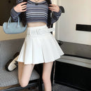 Pleated Mini Skirts Women High Waisted Aesthetic Preppy All-match Summer Kawaii Clothes Cute Korean Fashion Мини Юбки Girls Pure