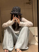 Elegant White Wide Leg Pants Women Fashion Streetwear Linen Black Baggy Pants Summer Korean High Waist Casual Straight Trousers