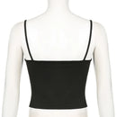 Summer Casual Sleeveless Spaghetti Strap Top Women Harajuku All-match Cropped Tops y2k Vintage Clothing