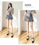 White Women Pleated Skirts Summer High Waist Zipper Girls Dancing JK Mini Skirts Black Fashion Student A Line Faldas 2024