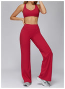 Yoga Pants Flare Leggings Women High Waist Wide Leg Pants Gym Women Fitness Sports Flared Pant Dance Trousers Women shaped Hip