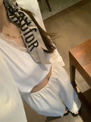 Elegant White Wide Leg Pants Women Fashion Streetwear Linen Black Baggy Pants Summer Korean High Waist Casual Straight Trousers