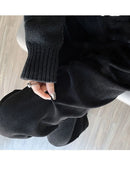 Women's Fleece Wide Leg Pants Winter High Waist Long Pants Loose Casual