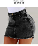 2025 Mini Skirt Women's Wash Mini Female Short Skirts Summer Women's Sexy Denim Skirt Skirts for Women Knee Length Casual