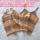 2024 New Stripe Print Spaghetti Strap Top Casual Ruffle Trim Button Front Knit Cami Top For Summer Women's Clothing