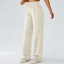 Yoga wide leg pants for women high waisted loose straight leg pants casual sports yoga pants women's outerwear