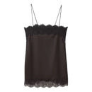 Tidalyf 2025 Women Two Piece Skirt Set Off Shoulder Lace Trim Cami Top with Split Hem Midi Skirt Sexy Elegant Outfit