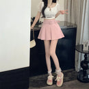 Pleated Mini Skirts Women High Waisted Aesthetic Preppy All-match Summer Kawaii Clothes Cute Korean Fashion Мини Юбки Girls Pure