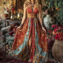 Vestido Longo Feminino Floral sem Alças - Elegante Maxi Verão