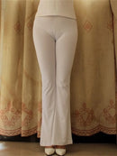 High Sweet Sexy Elastic Tight Transparent Flare Pants Women Thin Skinny Slim Hip Thin Hot Korean Women Trousers J8JT