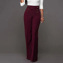Women Wide Leg Pants High Waist Autumn Ladies Fashion Trousers Solid Color Comfortable Soft Bell-bottoms Pants Women Clothing