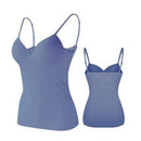 Sexy Women Crop tops Padded spaghetti strap Tank Top Women  built in bra off shoulder Camisole Seamless Tank Lingerie Underwear