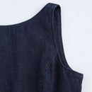 Vestido Jeans Feminino Mini com Costas Abertas - Chique Outono Inverno