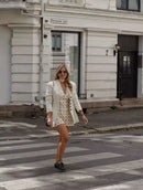 Vestido Halter Mini Feminino com Renda e Poá - Elegante, Sexy, Costas Abertas - Verão 2025