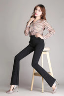 Flare pants female high waist micro trousers work
