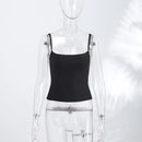 Women's Corset Tops Bandage Stripe Spaghetti Strap Crop Top Square Neck Bodycon Stretch Partywear Chic Lady Sleeveless Clubwear