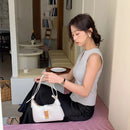 Vestê Feminino de Tricô com Decote V e Sem Manga - Respirável Chique Minimalista Primavera Verão