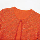 Knitted Sequined Crop Top Women Casual Slim Fit Square Collar Sleeveless Backless Bodycon Vest New Fashionable Ladies Basic Tops