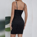 Vestido Bodycon Preto com Renda Floral e Mesh See-Through - Y2K Festa