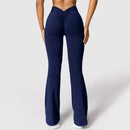 Yoga Flare Pants Women Sexy V-Cut Waist Butt Liftting Fitness Leggings Comfort Gym Running Fashion High Waist Slim Leggings