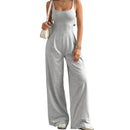 Macacão Feminino Halter com Costas Abertas e Calça Longa - Casual Elegante