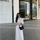 Elegant Lace Trim Blouse Women Spring Autumn Single Button Pure Desire Long Sleeve Top