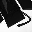 Vestido Mini de Renda com Decote Quadrado e Manga Bufante - Estilo Vintage